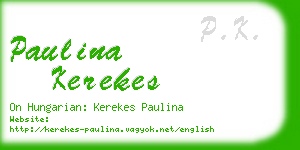 paulina kerekes business card